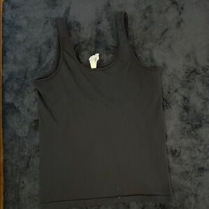 Athleta Black Ribbed Tank Top